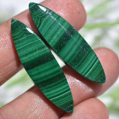 Natural Malachite Gemstone Pairs, Matched Green Malachite for Earrings Wholesale
