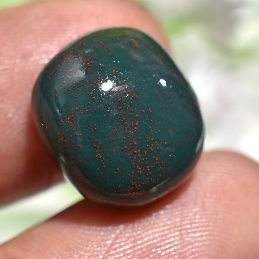 Natural Blood stone Loose Gemstone - Small Green Red Cabochon for Jewelry Rings