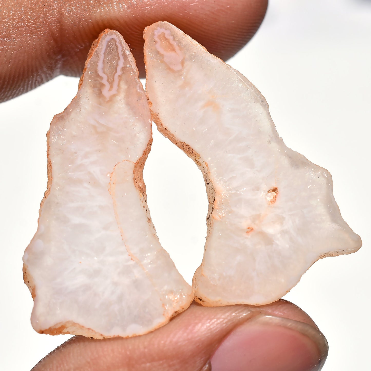 Orange Crystal Solar Quartz Earring Pair Set - Smooth Agate Druzy Quartz Pairs