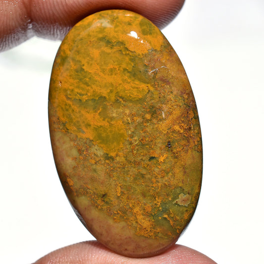 Brown Jasper Oval Cabochon – Loose Gemstone for Jewelry & Wire Wrap 25x42x3mm