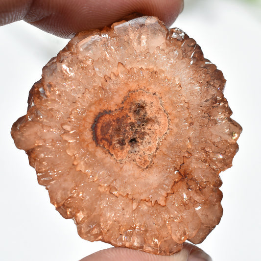 Brown Solar Quartz Fancy Shape Cabochon – Druzy Slice Gemstone for Pendant Jewelry