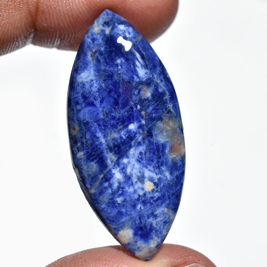 Exquisite Blue Sodalite Marquise Cabochon – Natural Flat Back Gemstone for Jewelry Design