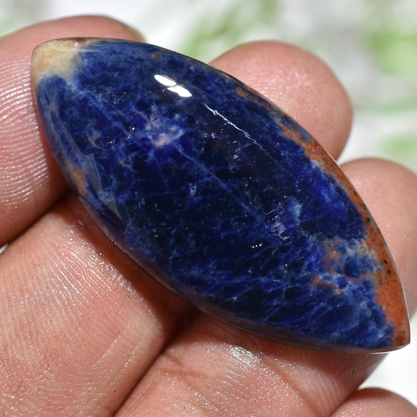 Sodalite Marquise-Cut Loose Gemstone – Polished Blue Stone for Custom Pendant Designs