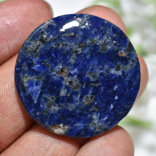 Natural Blue Sodalite Round Cabochon – Wholesale Loose Gemstone for Jewelry Crafting