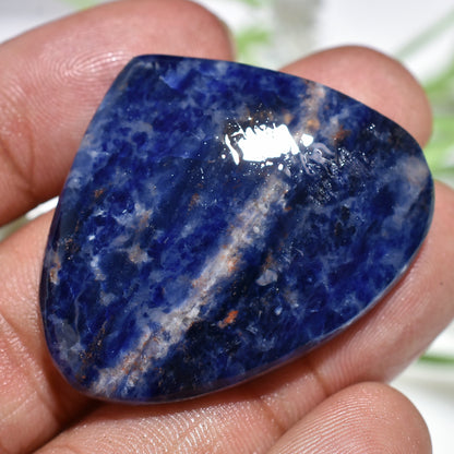 Heart-Shaped Blue Sodalite Cabochon – Natural Gemstone for Healing Jewelry