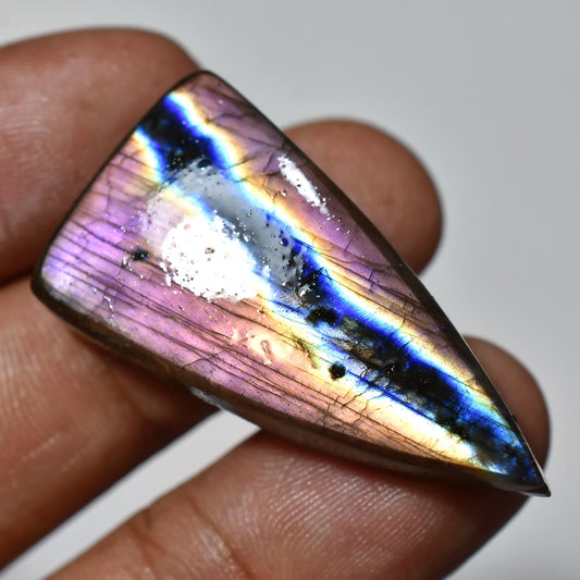 100% Natural Purple Fire Labradorite Cabochon – Round, Heart & Pear Shaped Smooth Stone