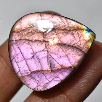 100% Natural Purple Fire Labradorite Cabochon – Round, Heart & Pear Shaped Smooth Stone