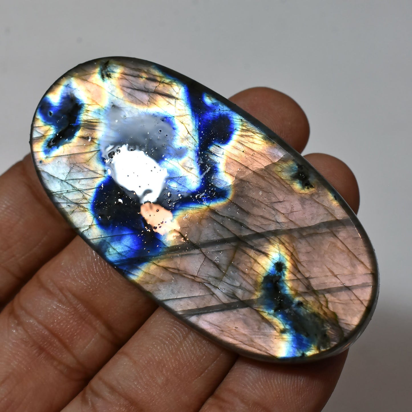 Attractive Rainbow Fire Purple Labradorite Cabs – Mixed Shape Smooth Stones, Natural Flat Back Gems for Wholesale