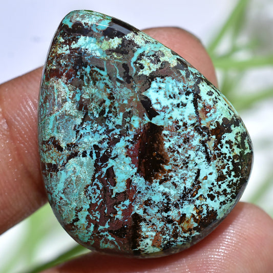 Top Quality Azurite Shattuckite Cabochons - Oval & Heart Shaped Natural Gemstones