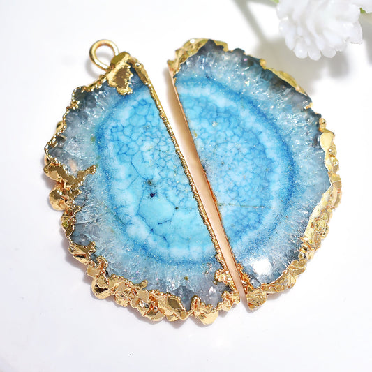Slice Quartz Handmade Earrings Pair | Fancy Solar Quartz Gemstone for Women