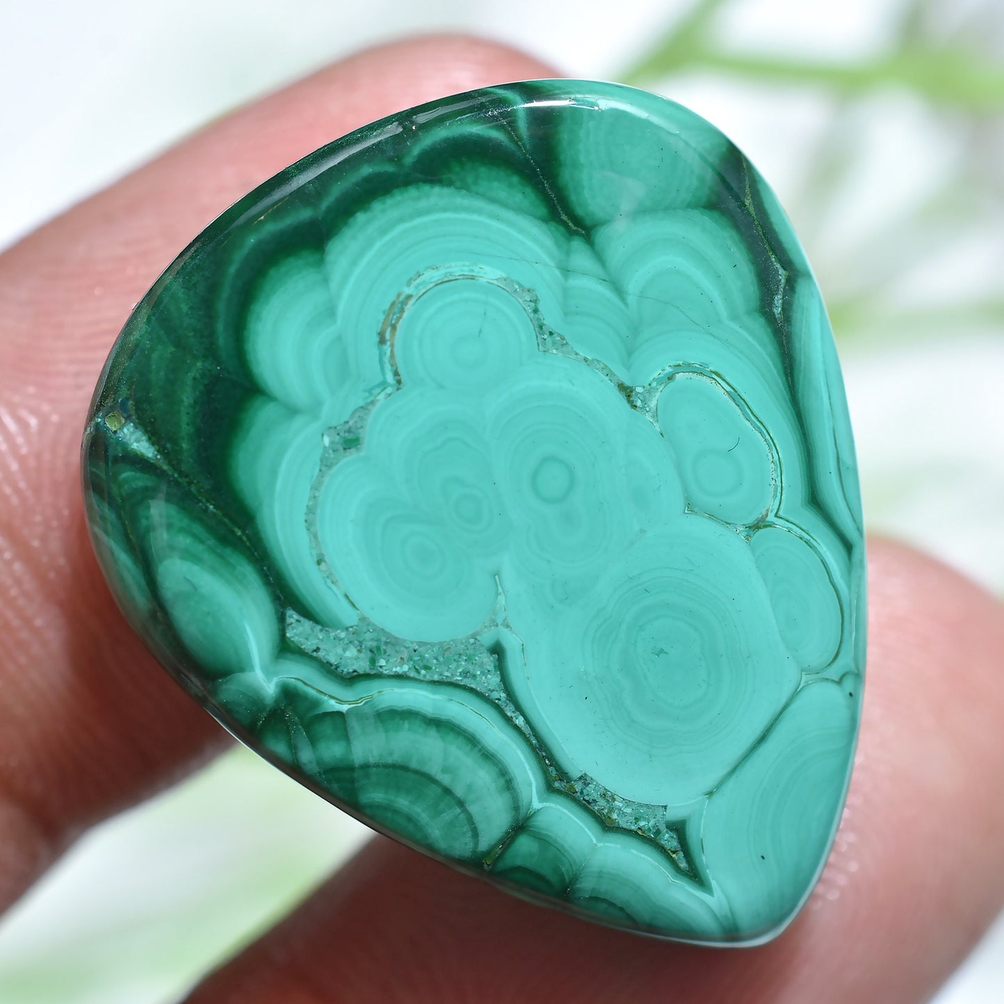 Top Quality Malachite Pear Shape Gemstone- Loose Stone for Jewelry Making