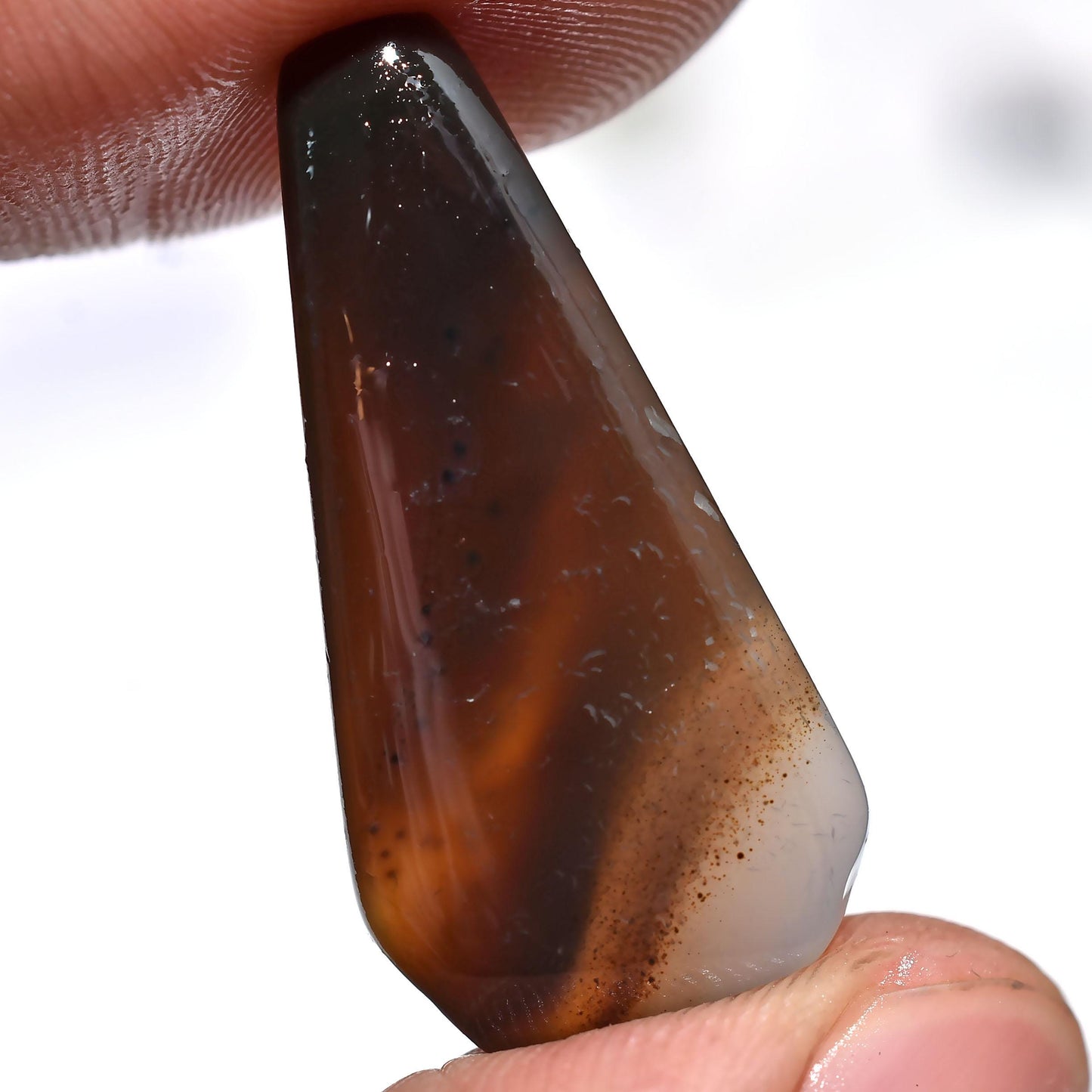 Hand-Polished Montana Agate Coffin – Oval & Rectangle Gemstones