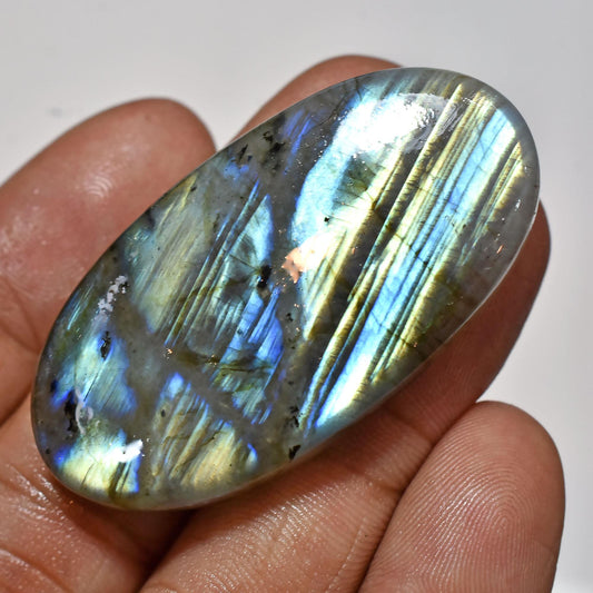 Exquisite Labradorite Cabochon – Oval Multi-Flash Smooth Polished Gemstone for Pendant Jewelry