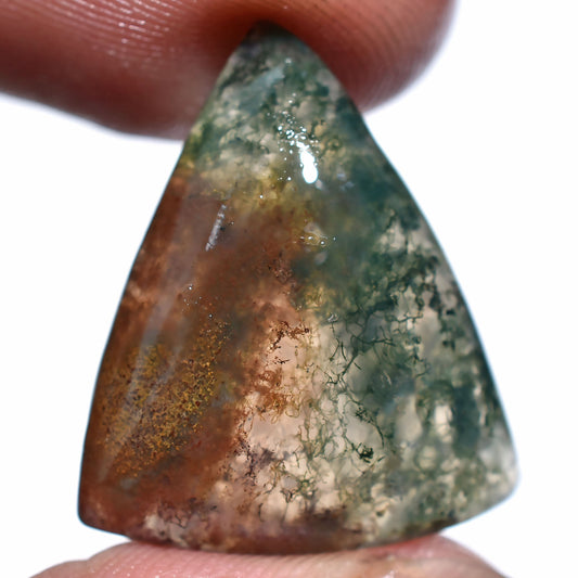 Rare Designer Moss Agate Stone – Scenic Moss Agate Cabochon, Loose Crystal for Jewelry Making