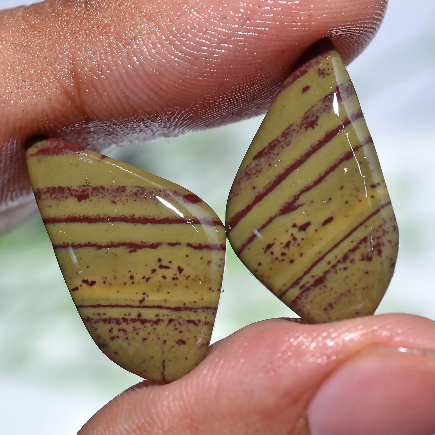 Indian Imperial Pair - Natural Oval Shaped Gemstones for Earrings