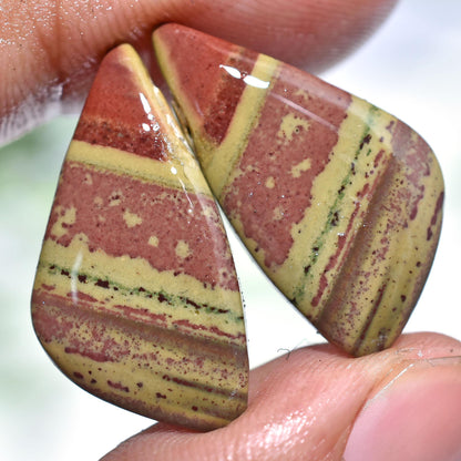 Indian Imperial Pair - Natural Oval Shaped Gemstones for Earrings