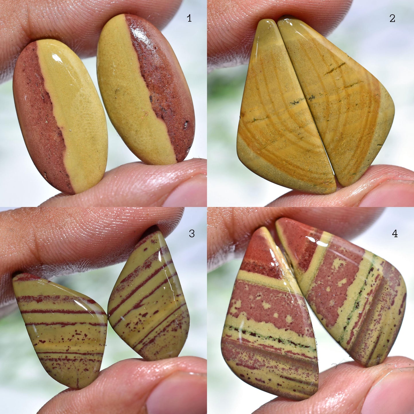 Indian Imperial Pair - Natural Oval Shaped Gemstones for Earrings