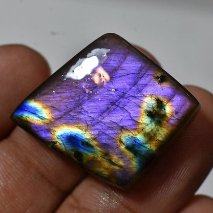 Attractive Rainbow Fire Purple Labradorite Cabs – Mixed Shape Smooth Stones, Natural Flat Back Gems for Wholesale