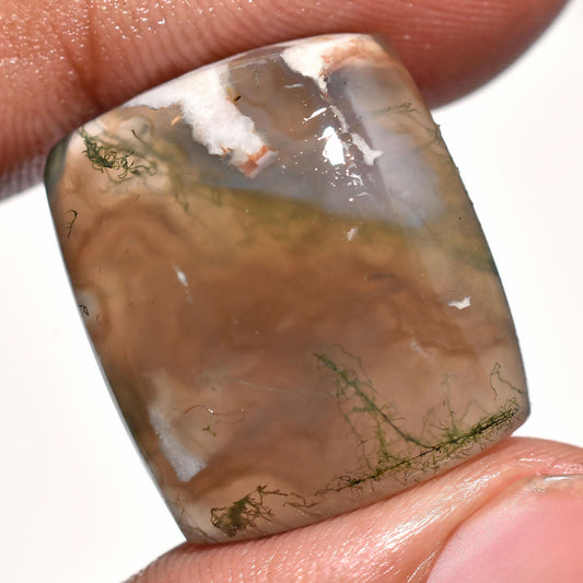 Best Quality Moss Agate Cabs – Mixed Shape Smooth Flat Back Gemstones for Pendant Making