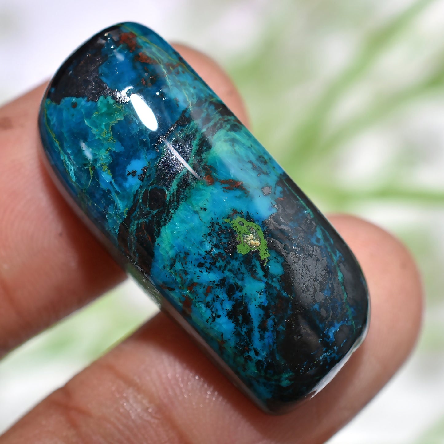 Natural Azurite Shattuckite Cabochon – Mixed Shape Blue Flatback Gemstones