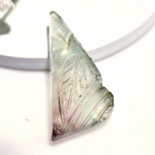 Fluorite Gemstone Carved - Designer Hand Carved Fluorite Loose Cabochon