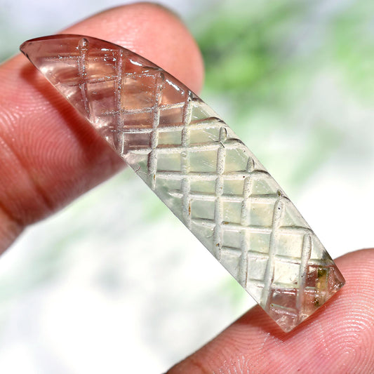 Expertly Carved Fluorite Gemstone – Fancy Loose Cabochons for Designer Jewelry