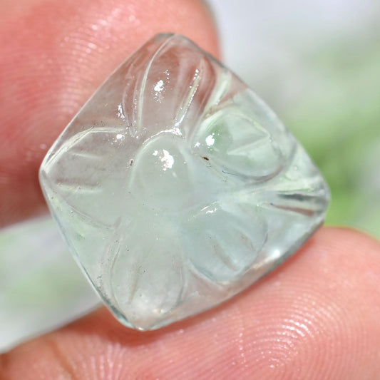 Original Fluorite, Carving Flat Stone, Loose Fancy Shape Gems, Handcrafted Cabs for Jewelry Making