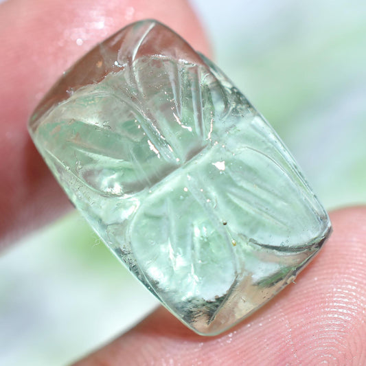 Natural Green Fluorite Gemstones – Handcrafted Fancy Shape Cabochons