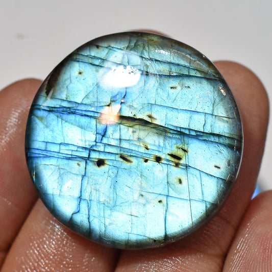Natural Labradorite Cabochons – Round Shaped Loose Stones for Pendants