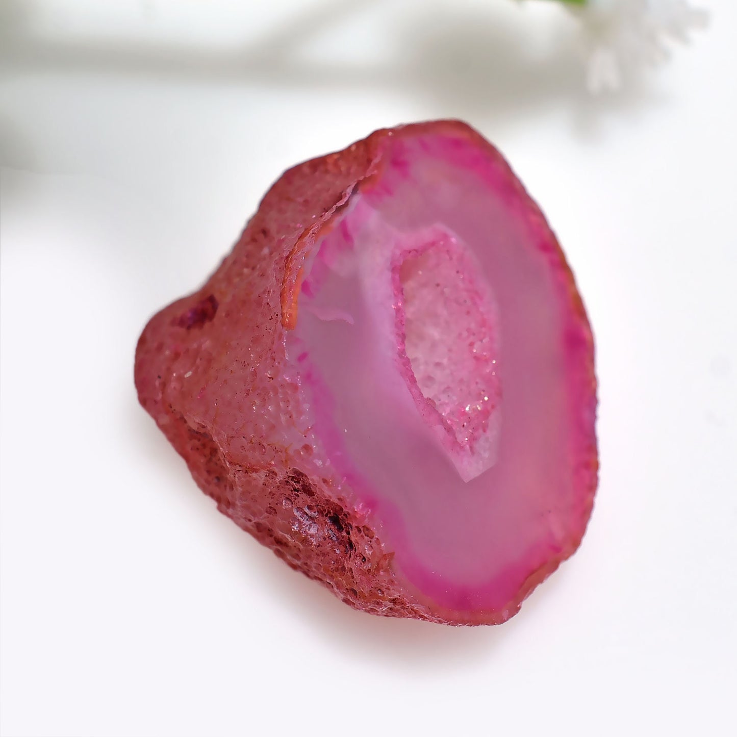 Pink Window Druzy Agate Cabs – Fancy Shaped Dyed Crystal Slices for Pendants