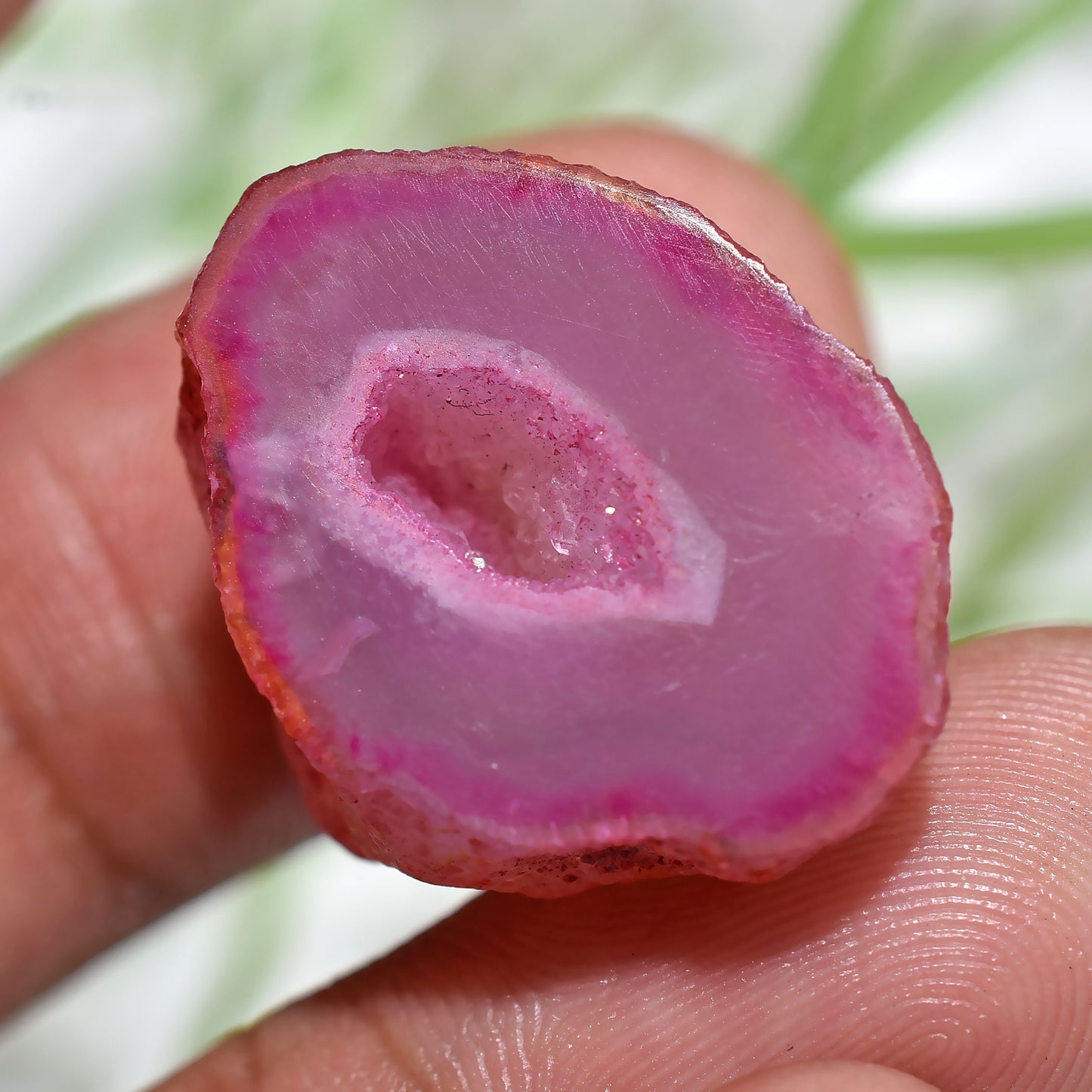 Pink Window Druzy Agate Cabs – Fancy Shaped Dyed Crystal Slices for Pendants