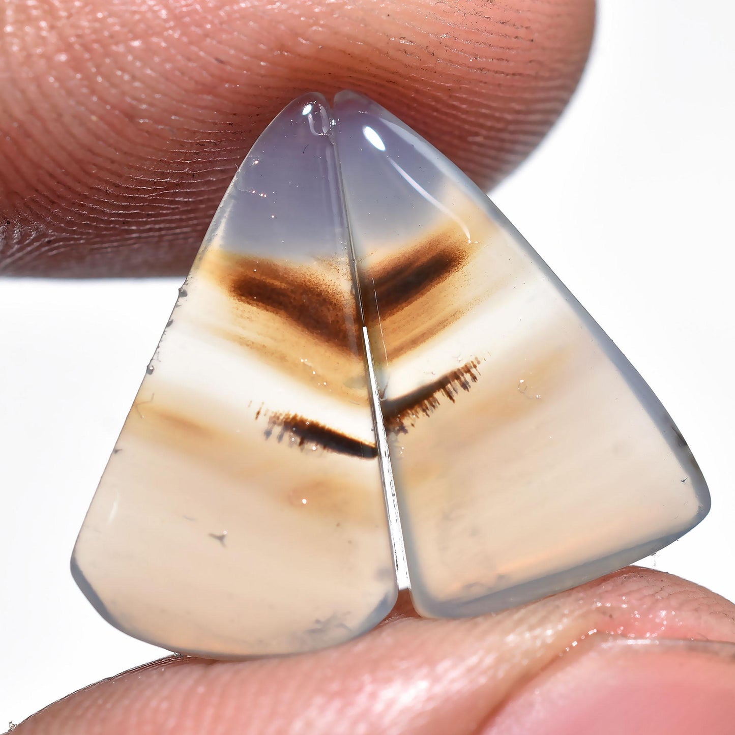 Natural Agate Earrings Pair – Matching Loose Agate Stones