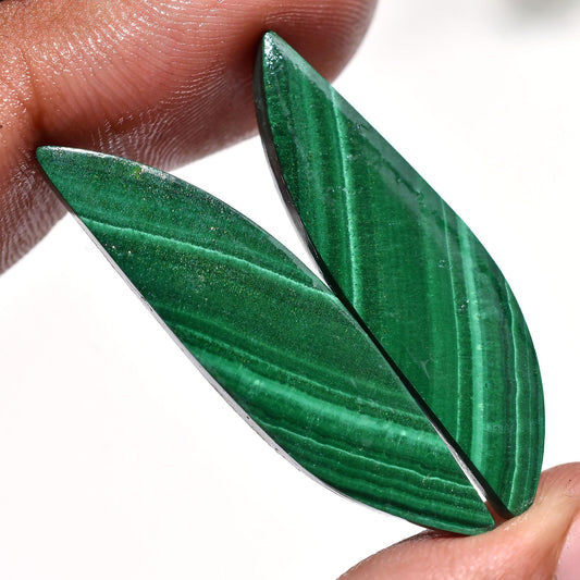 Natural Green Malachite – Fancy Malachite Earrings Pair Matching Gemstone