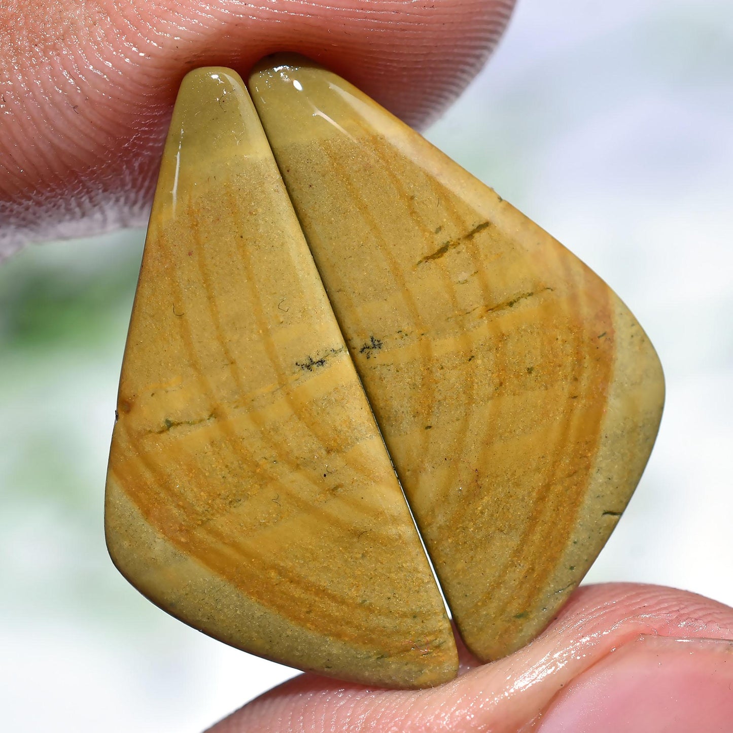 Indian Imperial Pair - Natural Oval Shaped Gemstones for Earrings