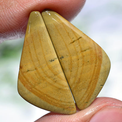 Indian Imperial Pair - Natural Oval Shaped Gemstones for Earrings
