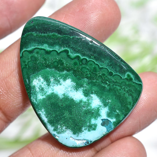 Pear Malachite Cabochon – Premium Green Stone for Pendant Making