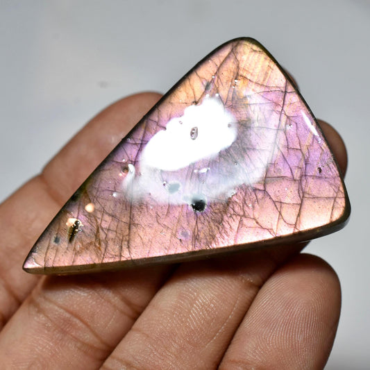 Natural Purple Fire Labradorite Gems – Fancy Shape Hand Polished Large Cabs for Pendant Making
