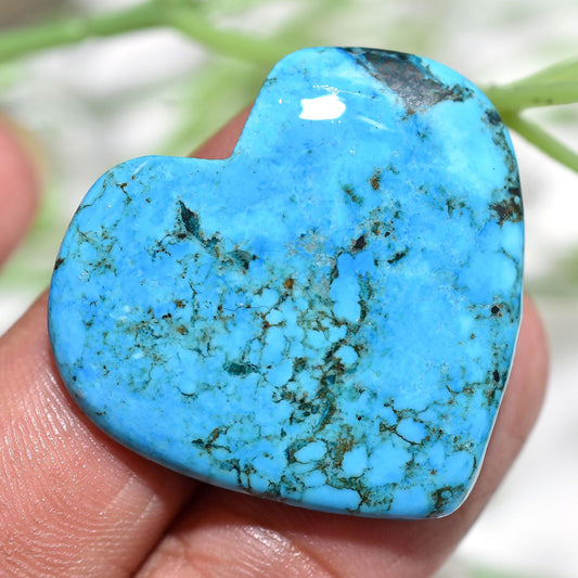 Turquoise Heart Shape Wild Horse Cabochon for Healing Crystals