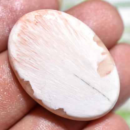 Natural Peach Scolecite Cabochons, Wholesale Designer Gemstones for Jewelry Making