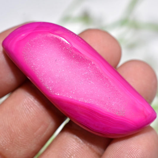 Lovely Pink Solar Quartz Gemstone, Fancy Druzy Stone for Jewelry