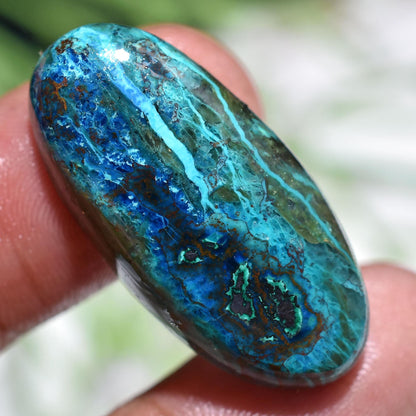 Natural Azurite Shattuckite Cabochon – Mixed Shape Blue Flatback Gemstones