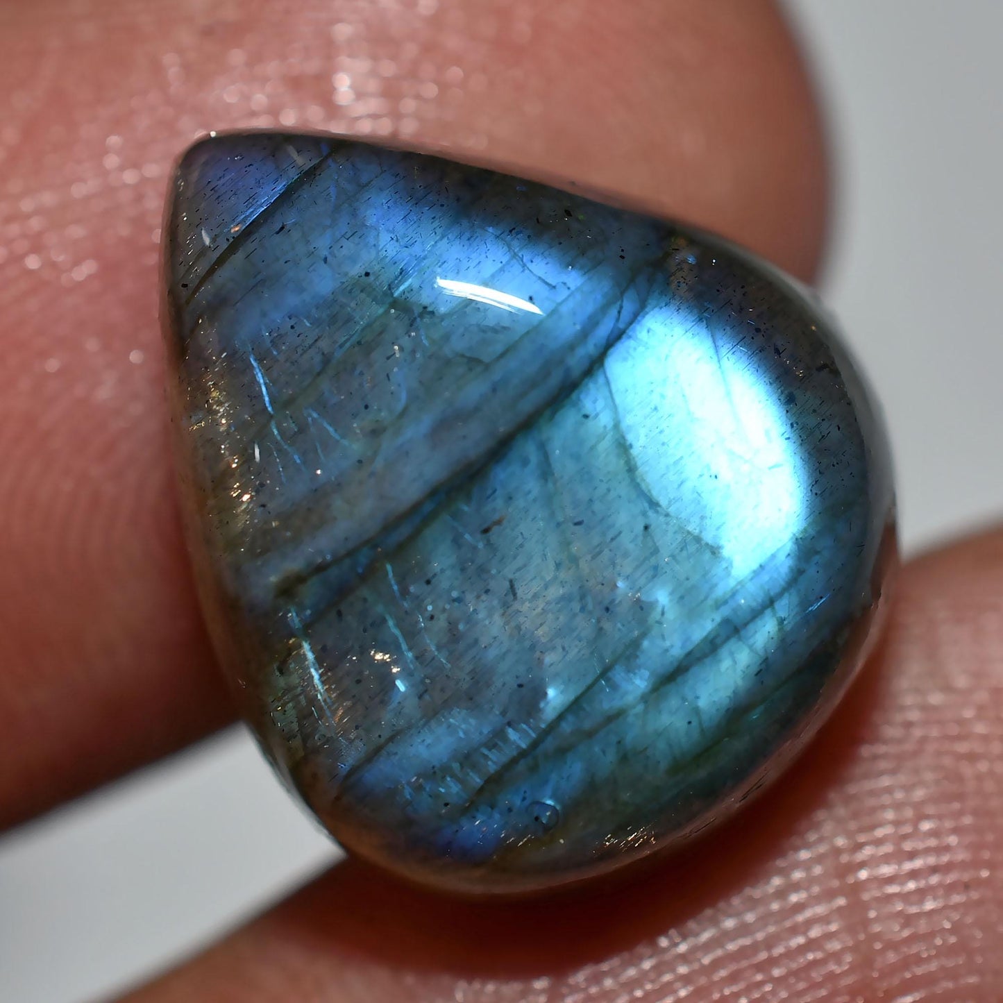 Purple Labradorite Gemstone – Mixed Shapes, Smooth Flat Back Blue Crystal for Rings