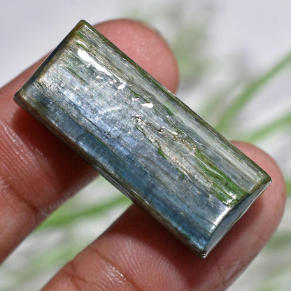 Natural Blue Kyanite Gemstone – Rectangle Smooth Polished Cabochon for Jewelry Making
