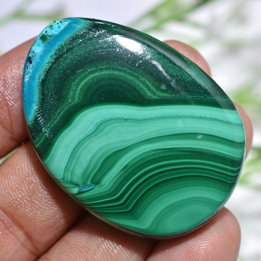 High-Quality Malachite Cabochon - Fancy Shaped Smooth Polished Gemstone for Pendant Making