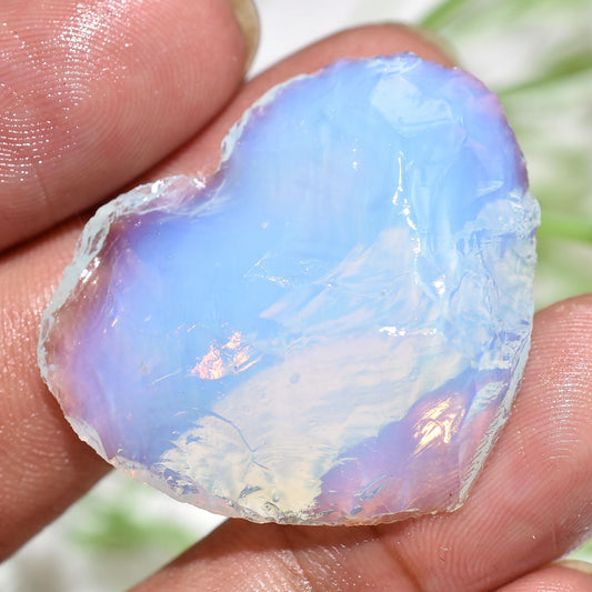 Attractive Opalite Cabochon - Heart Shape Carved Gemstone for Jewelry Making