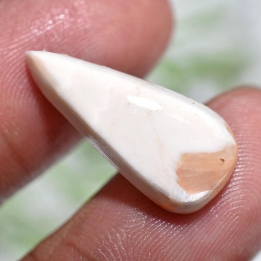 Pink Scolecite Cabochon, Pear Shaped Healing Crystal for Jewelry