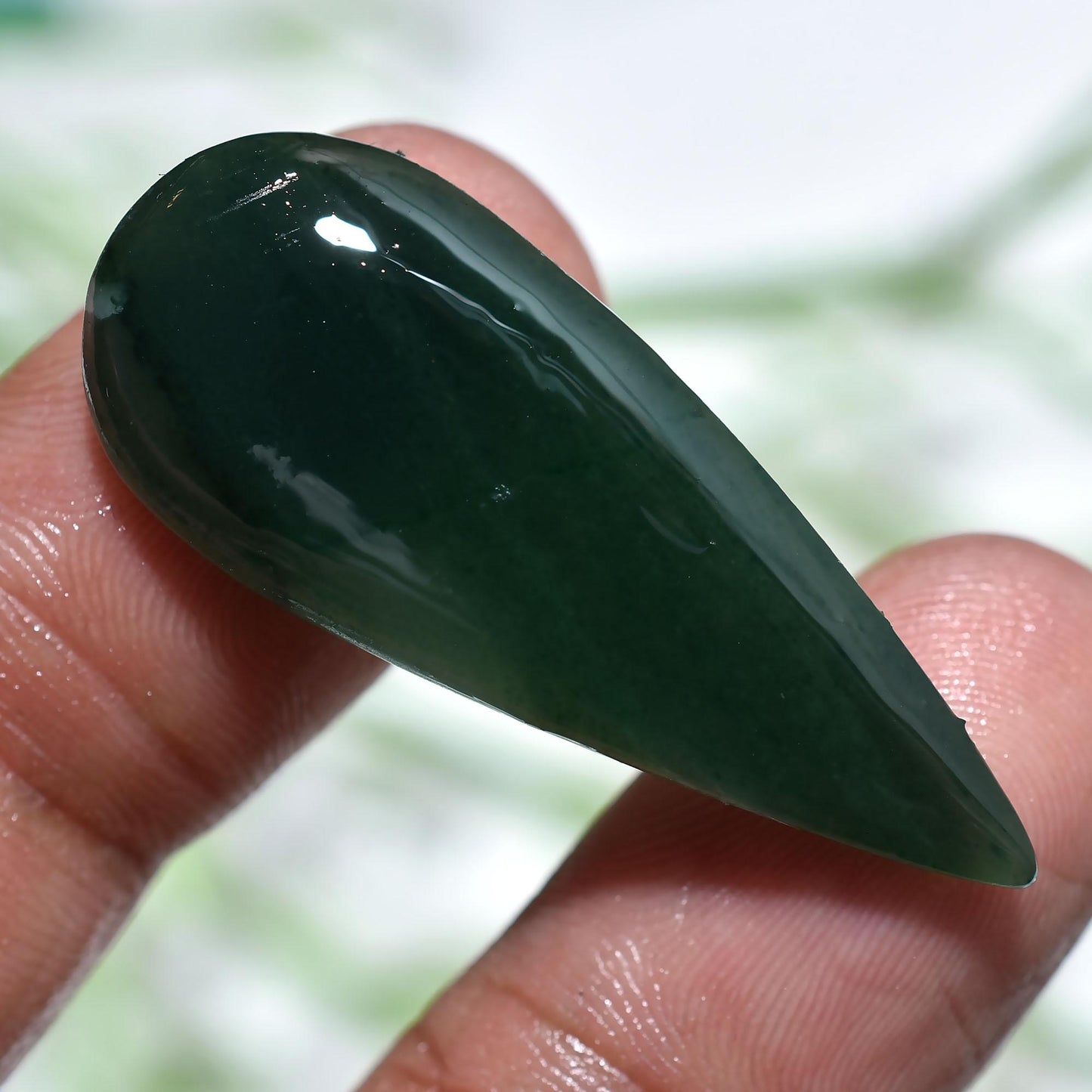 Wholesale Green Jade Gemstone Cabochons, Natural Jade Green Stone for Pendant