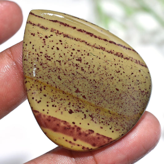 Imperial Jasper Gemstone, Pear Shape Flatback for Pendants, Wholesale Big Green Topaz Cabochons