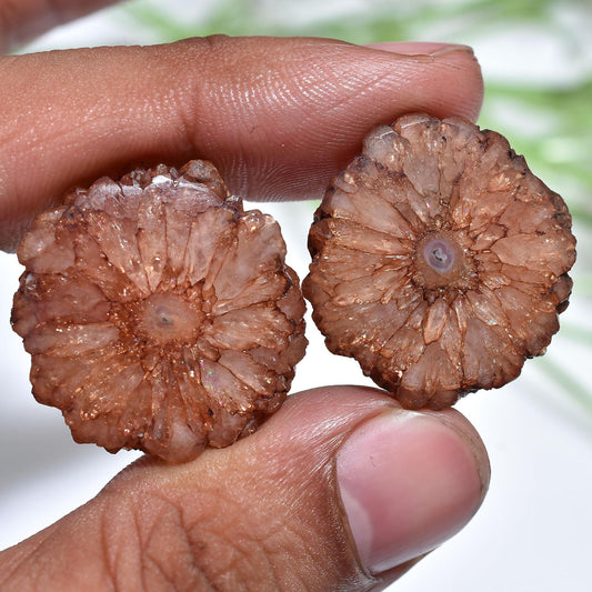 Solar Quartz Gemstone Pair, Brown Stalactite Quartz Earring Set