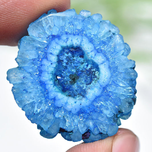 Bright Solar Quartz Slice Gemstone - Loose Crystal Quartz for Custom